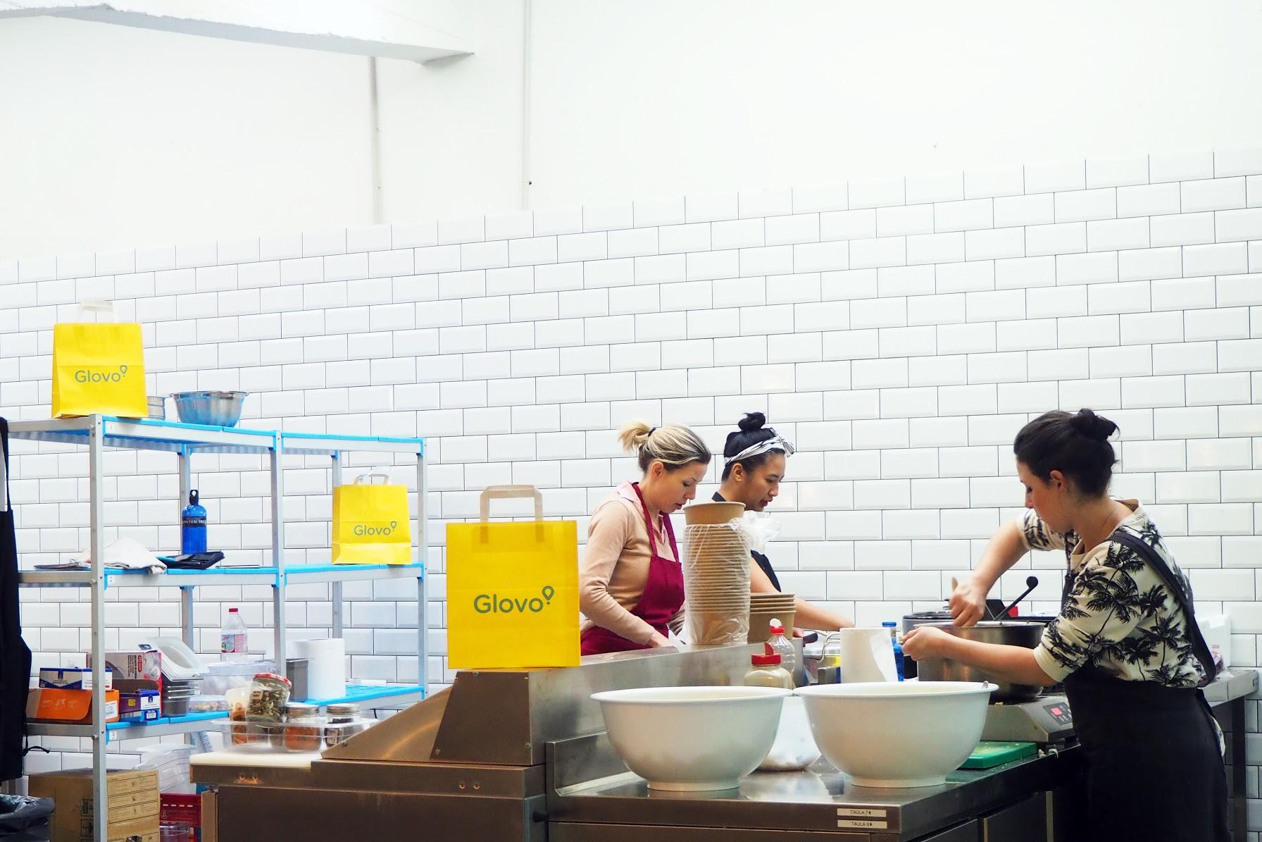 Picture of one of delivery firm Glovo's dark kitchens.