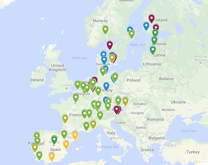 A map of where Europe's scooter startups are operating