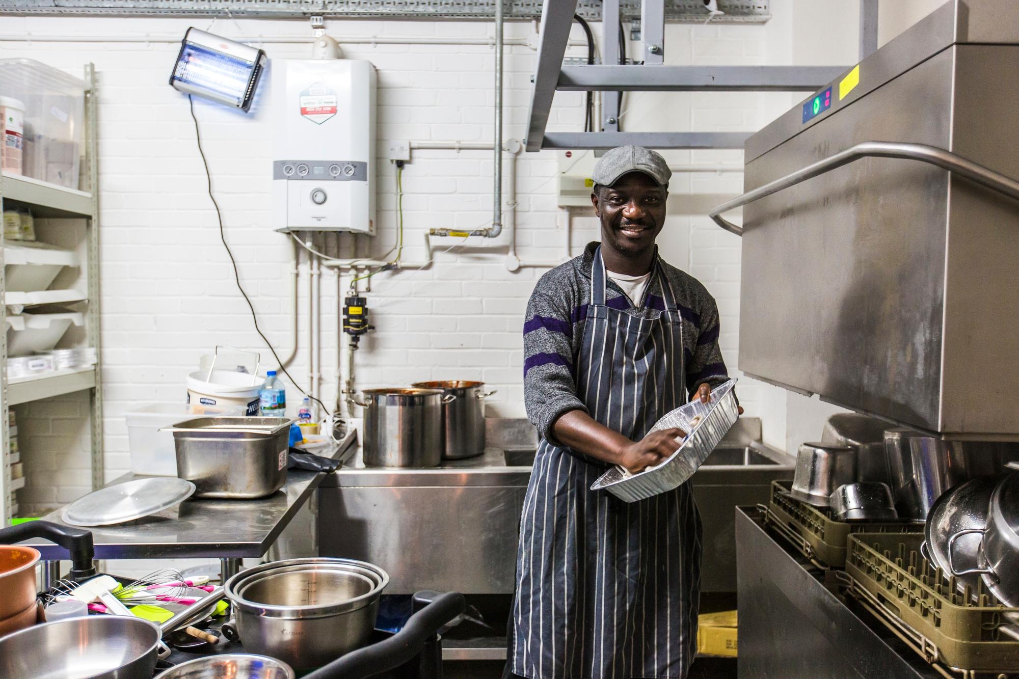 Photo of Karma Kitchen porter Bright inside the rental kitchen space.