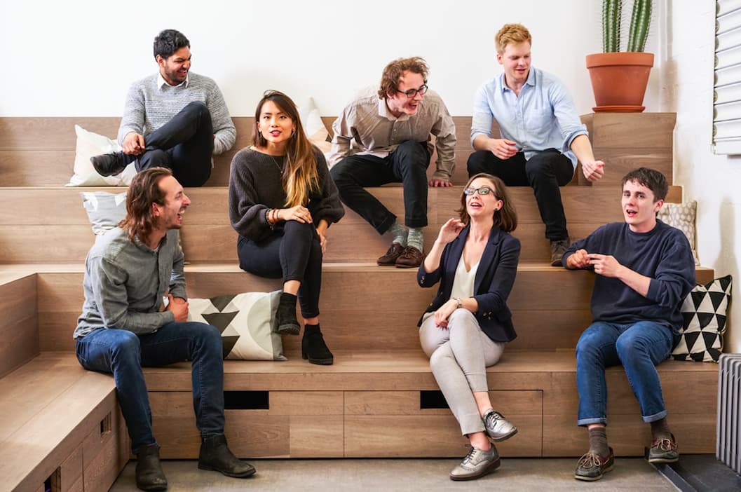 Calvin Benton (bottom right) cofounder at Spill Slack app for mental health.
