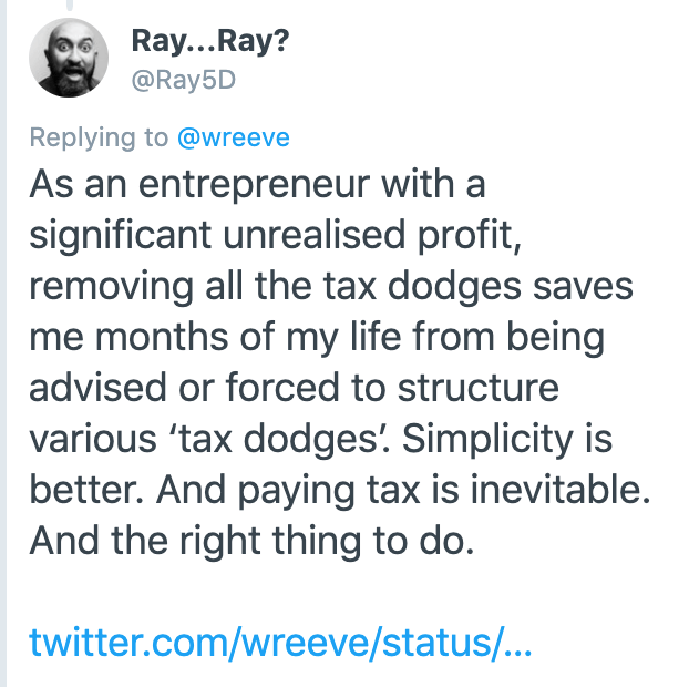 Ray tweet on ER