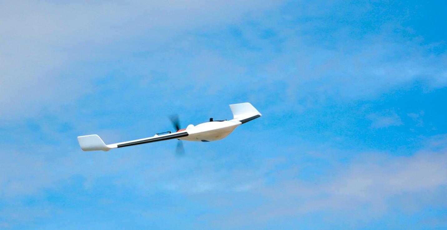 A photo by Delair showing one of its drones flying.