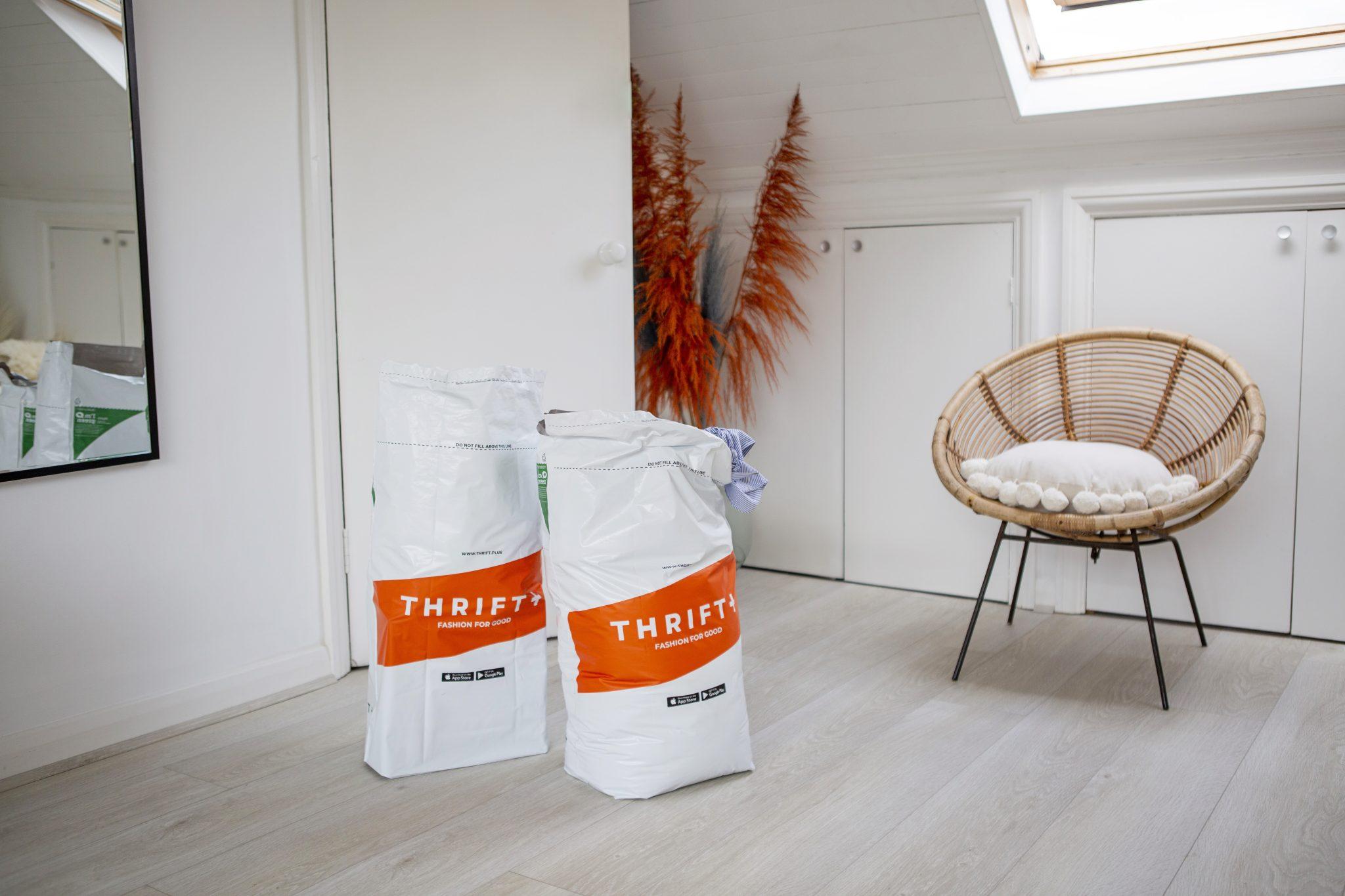 Two Thrift bags in a room