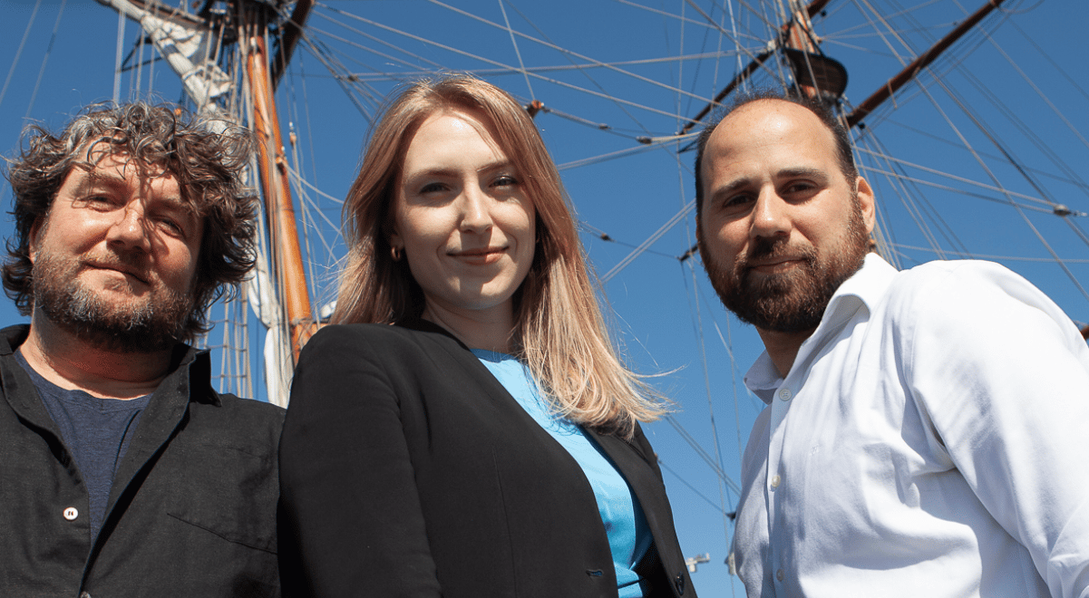 Ocean Oasis founders Kristine Bangstad Fredriksen, Thomas Berge Johannessen and Sebastián Feimblatt