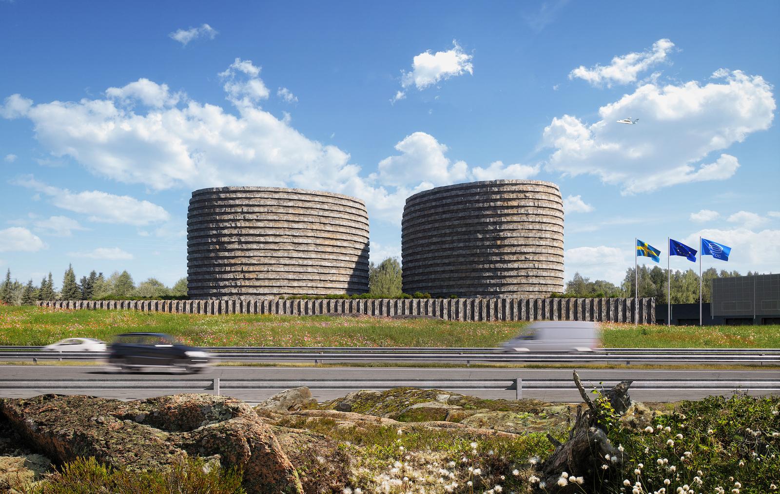 Picture of how evroc's flagship datacentre in Stockholm will look like
