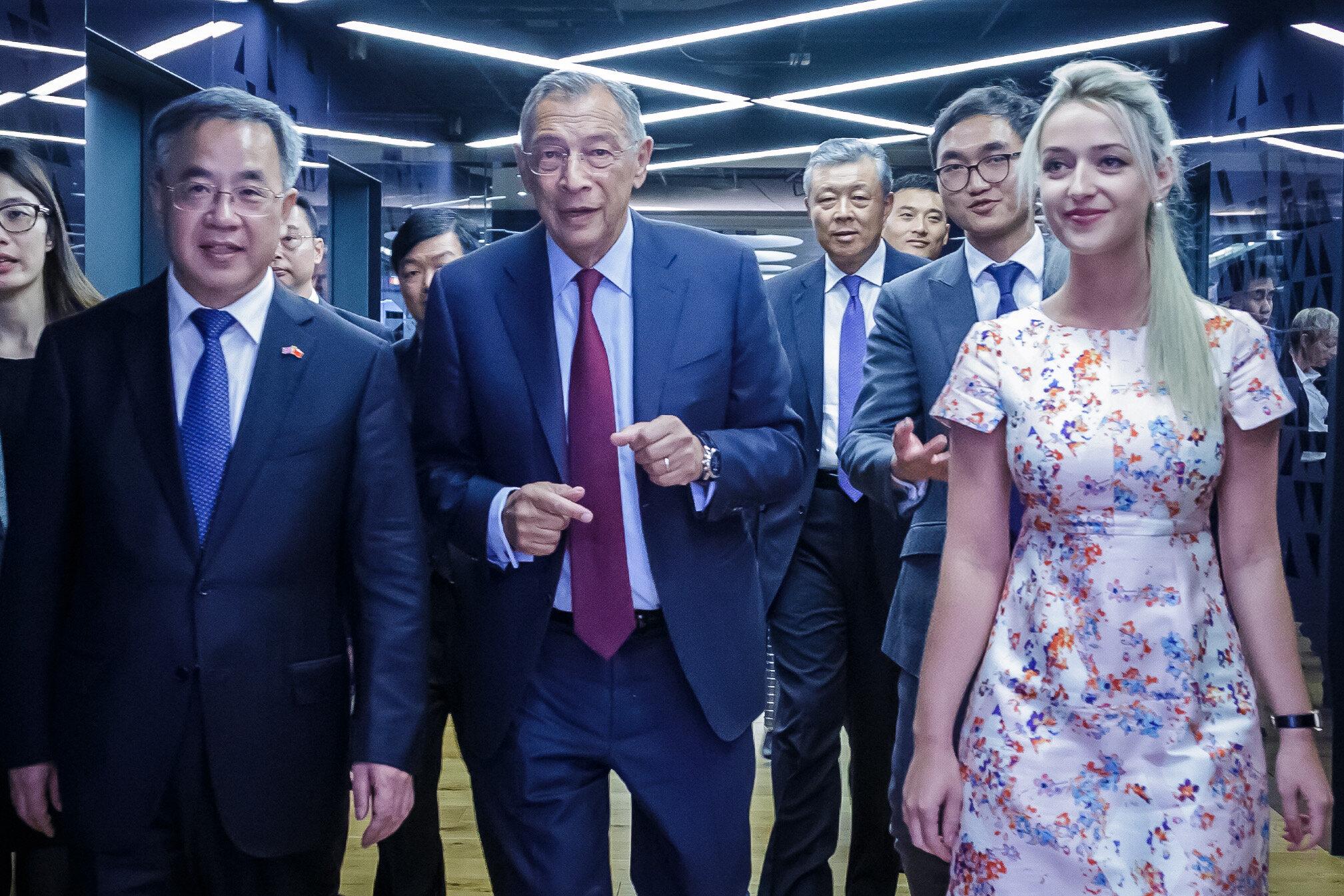 Angelica Anton with Hu Chunhua. Photo sourced from the Silk website.