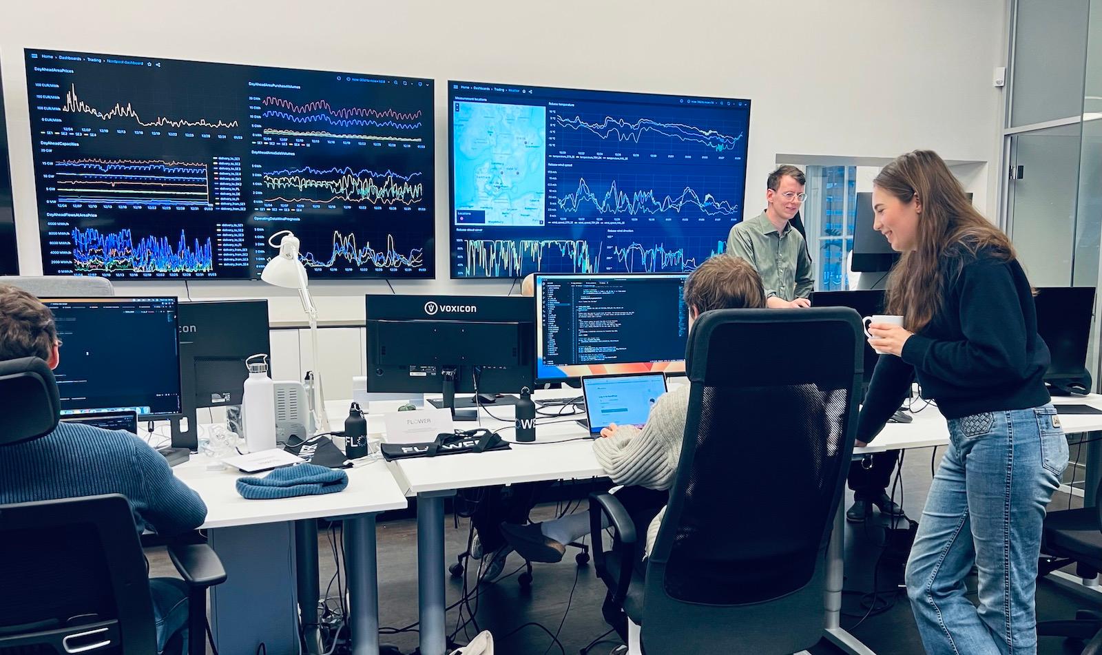 Picture of the dashboard at grid tech startup Flower in Stockholm