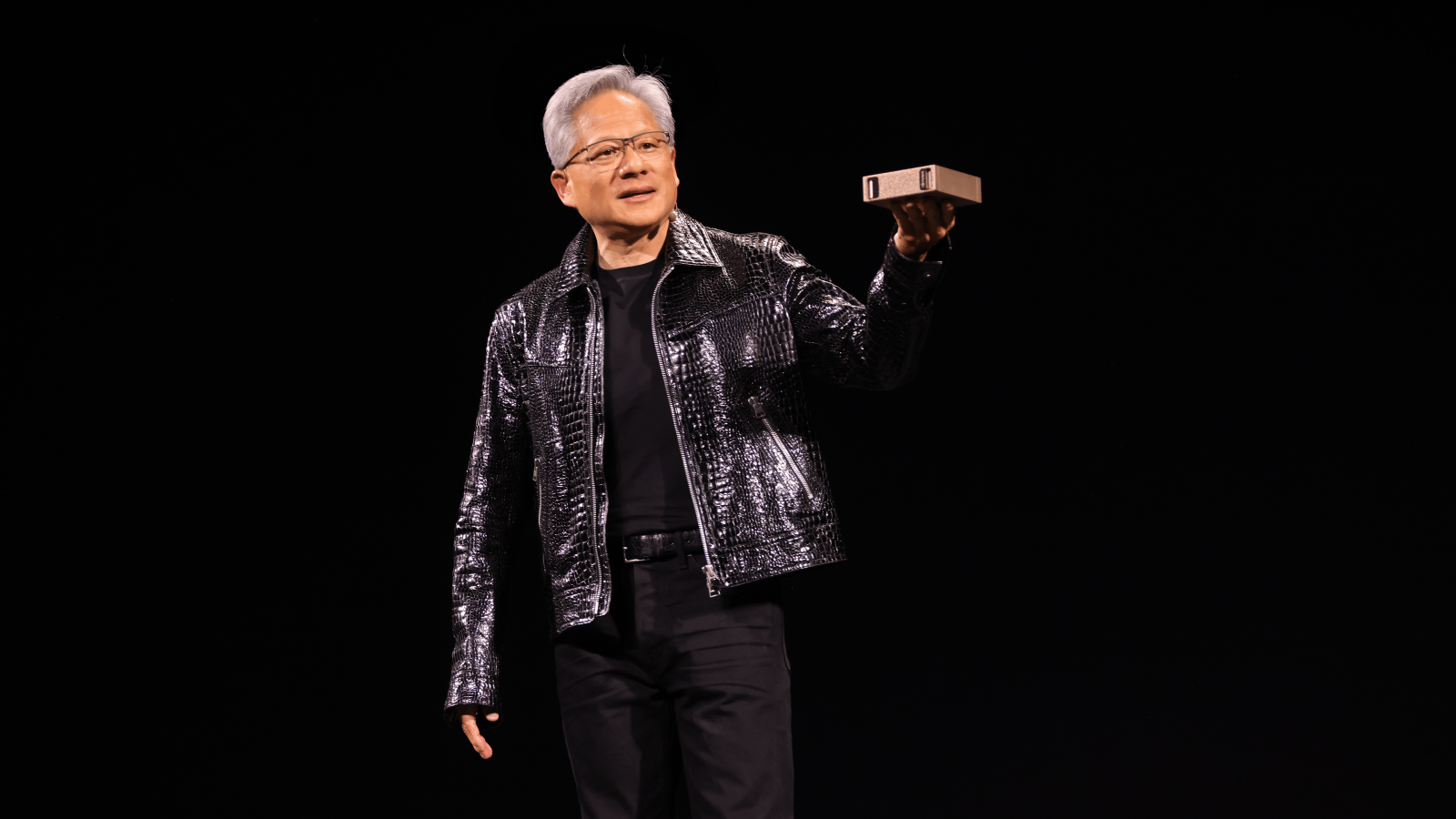 Nvidia CEO Jensen Huang on stage