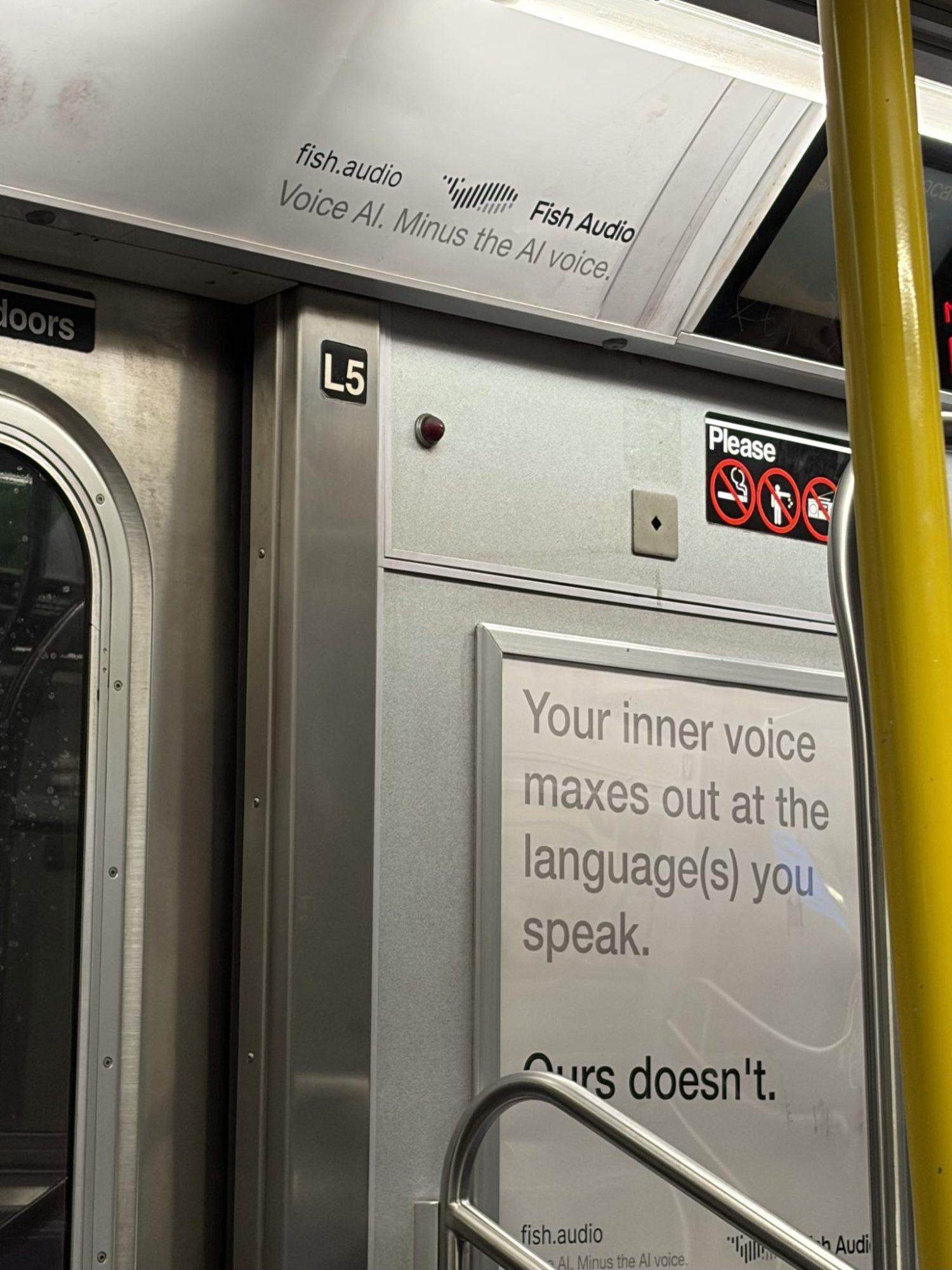 AI ads on the New York City subway