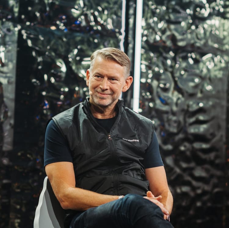 Picture of Peter Carlsson, former CEO of Northvolt and cofounder of Aris Machina, at Slush
