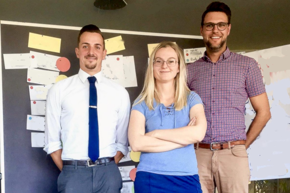 Innocent Meat founders Patrick Nonnenmacher, Laura Gertenbach and Philipp Wolters. Credit: Innocent Meat. 