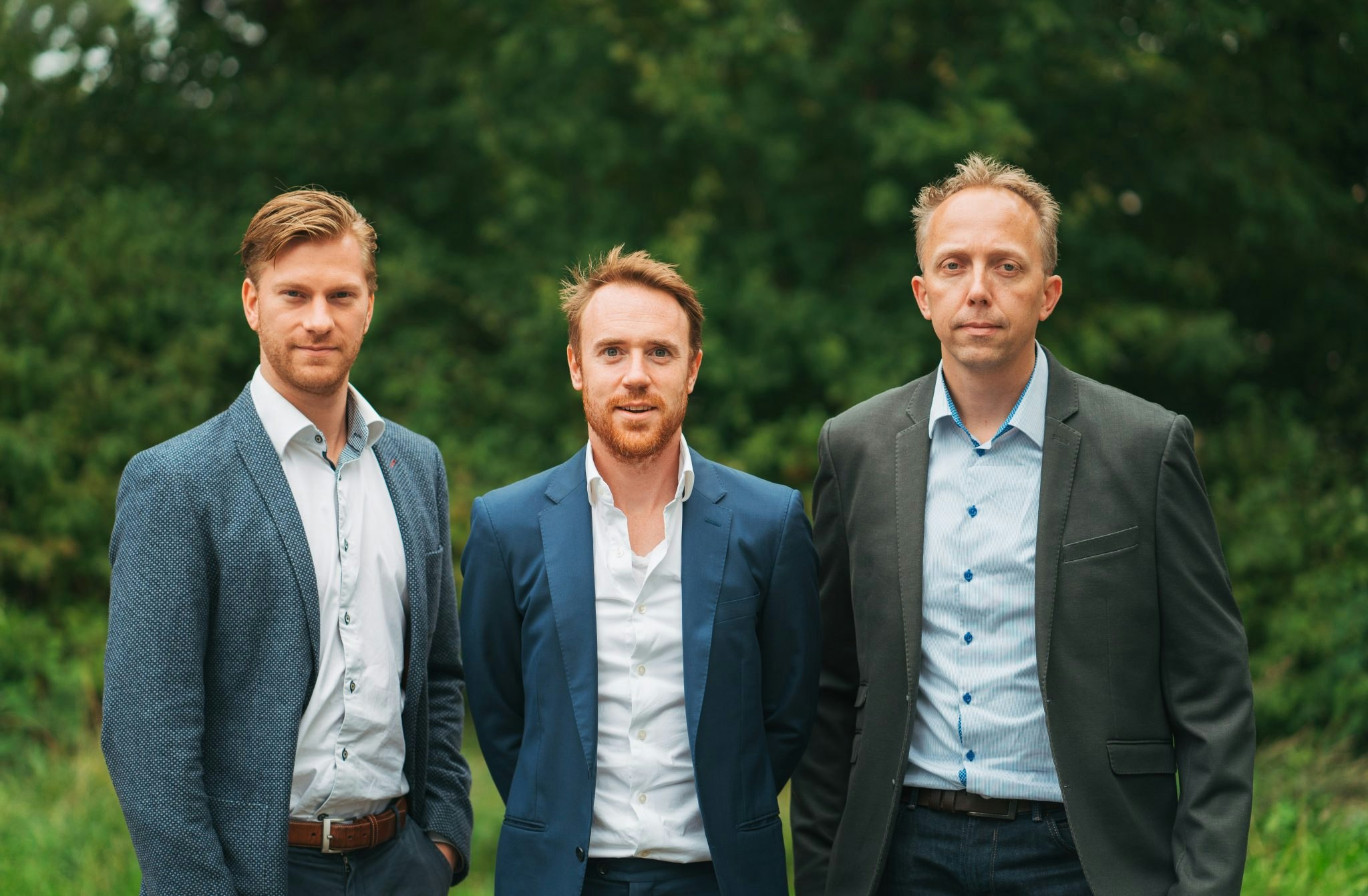 Meatable CTO Daan Luining (left), CEO Krijn De Nood (centre) and Head of R&amp;D Ruud Out (right). Credit: Meatable.