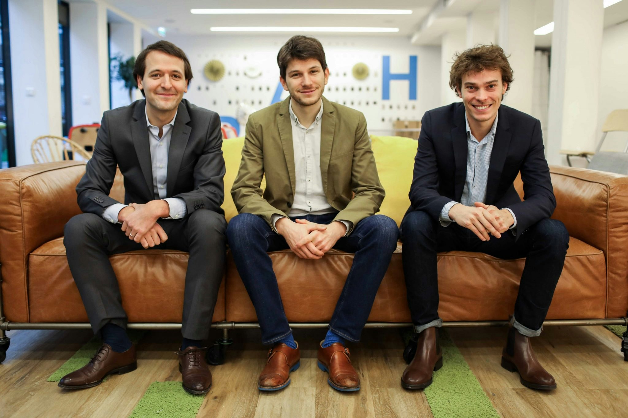 Photo of French doctor booking platform Doctolib's founders: from left, Ivan Schneider, Jessy Bernal and Stanislas Niox-Chateau.