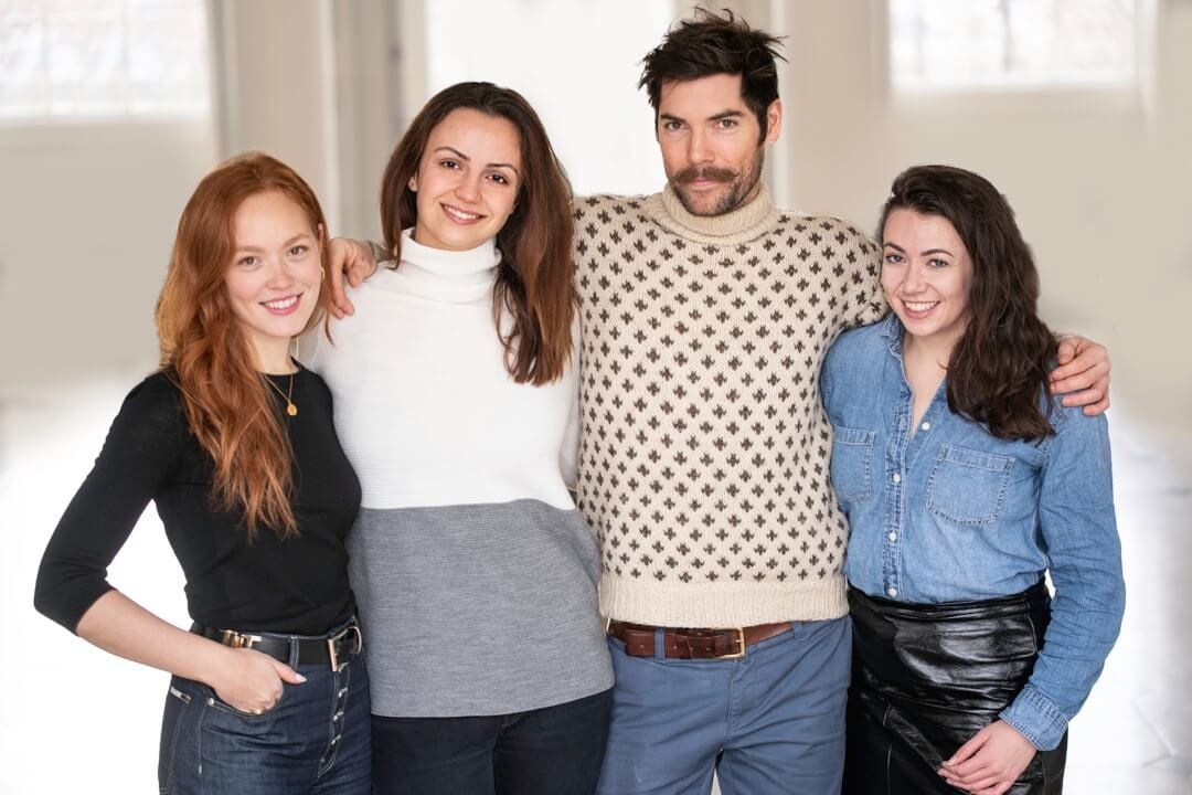 Daye founder xx (centre-left) and the startup team. Credit: Daye.
