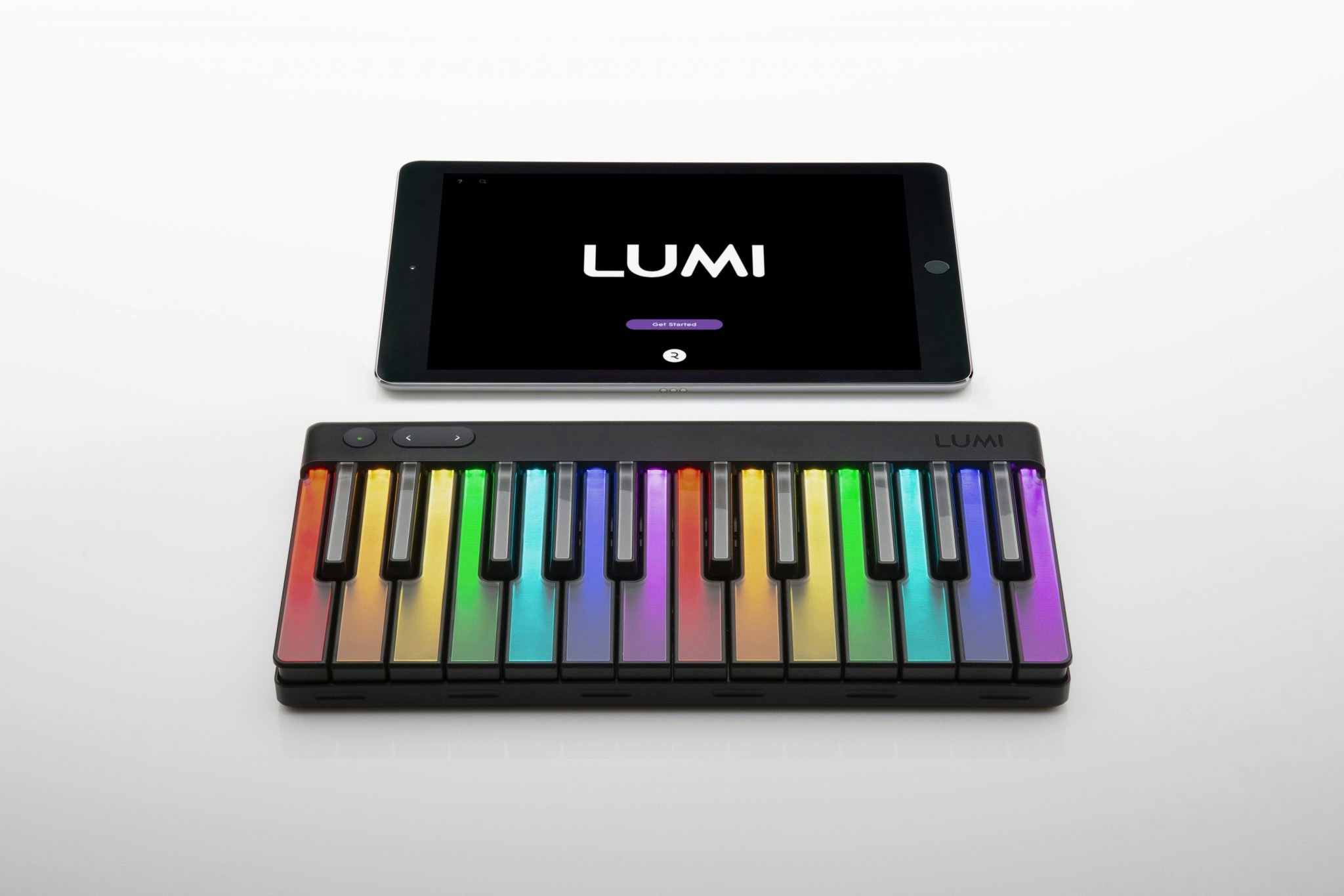 Photo of Roli's latest product, the Lumi keyboard.