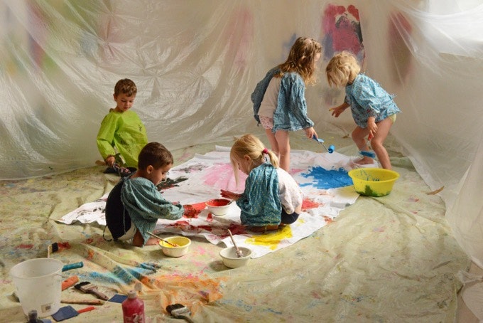 Children at the JuggleHub preschool.