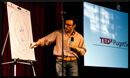 Simon Sinek during one of the most popular Ted talks of all time