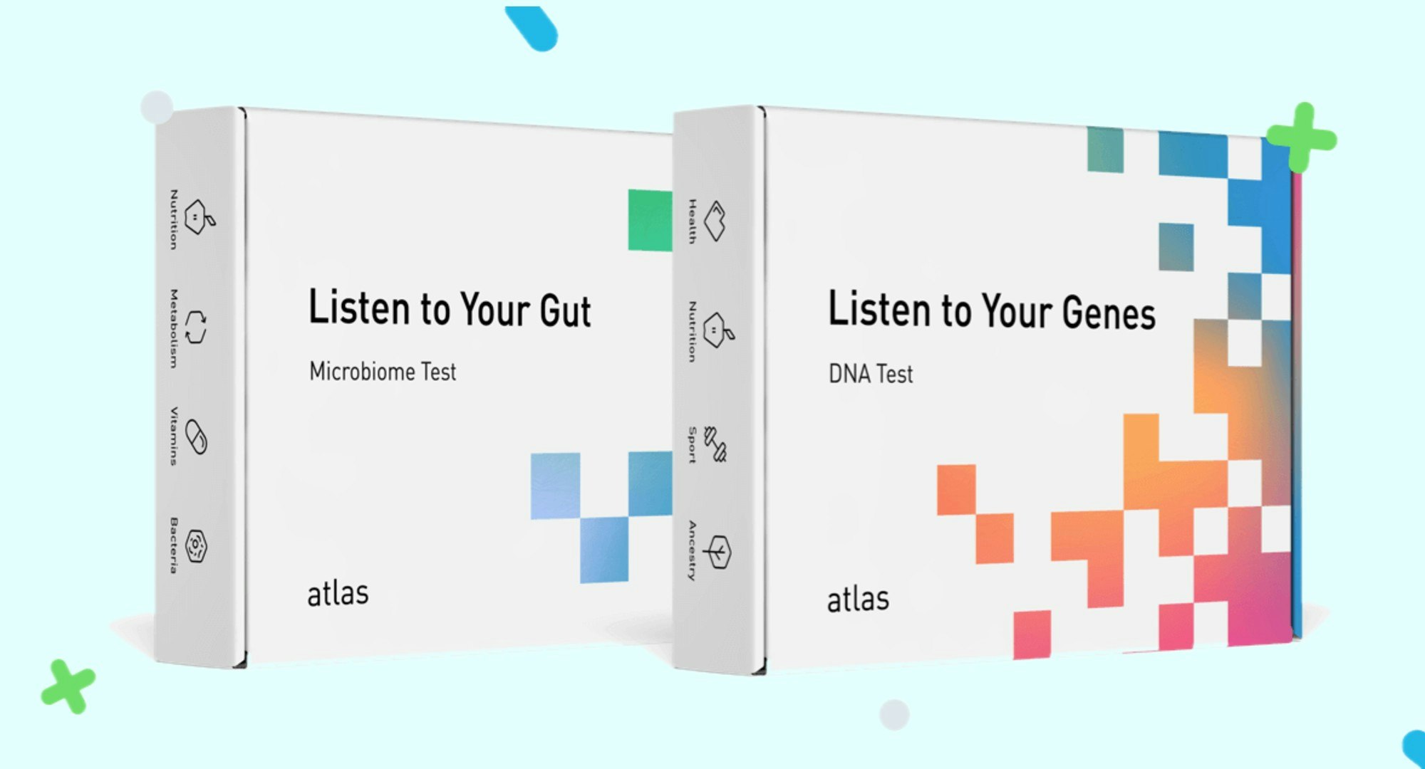 Atlas Biomed DNA and Microbiome test kits. 