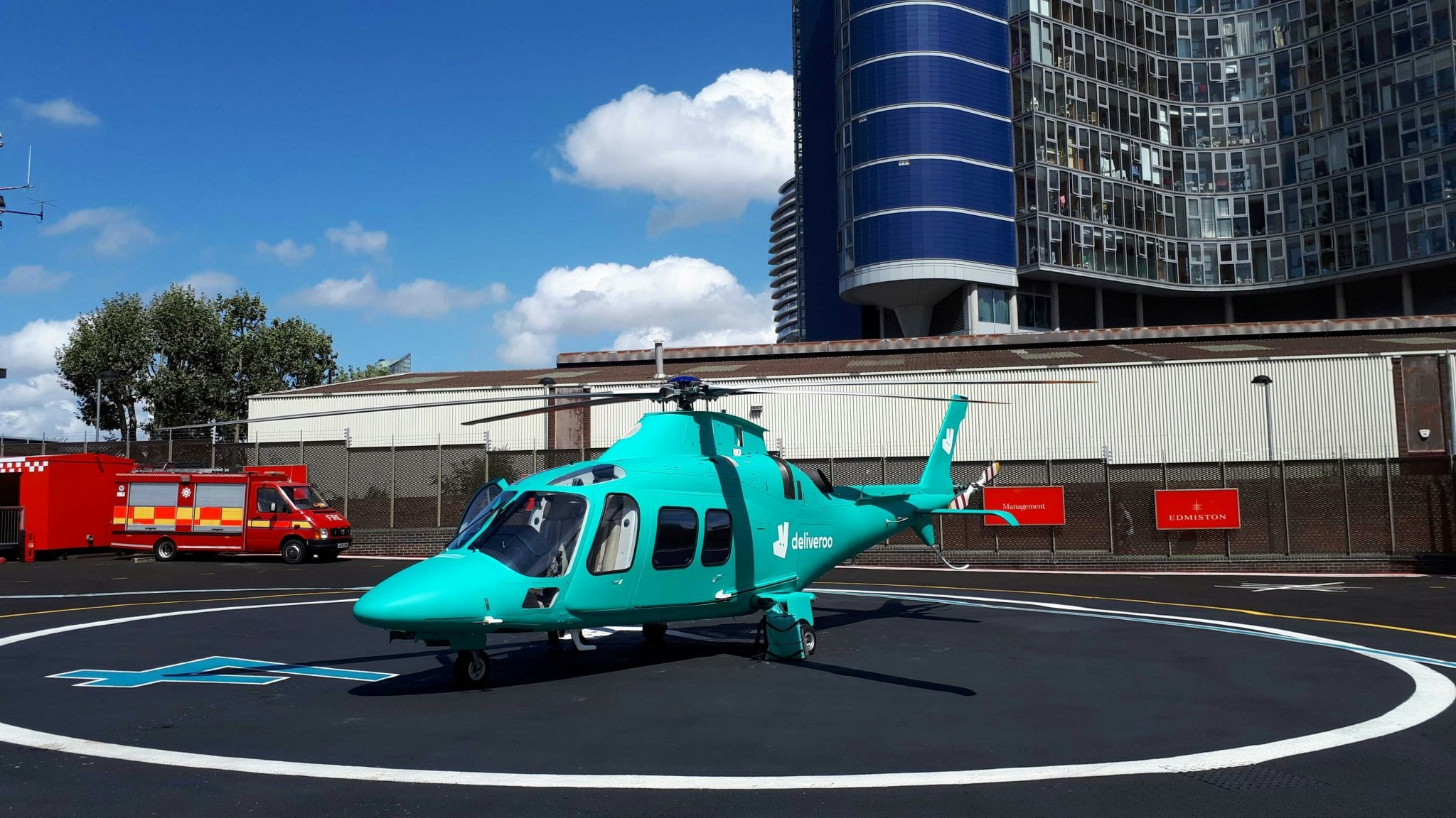 Deliveroo helicopter