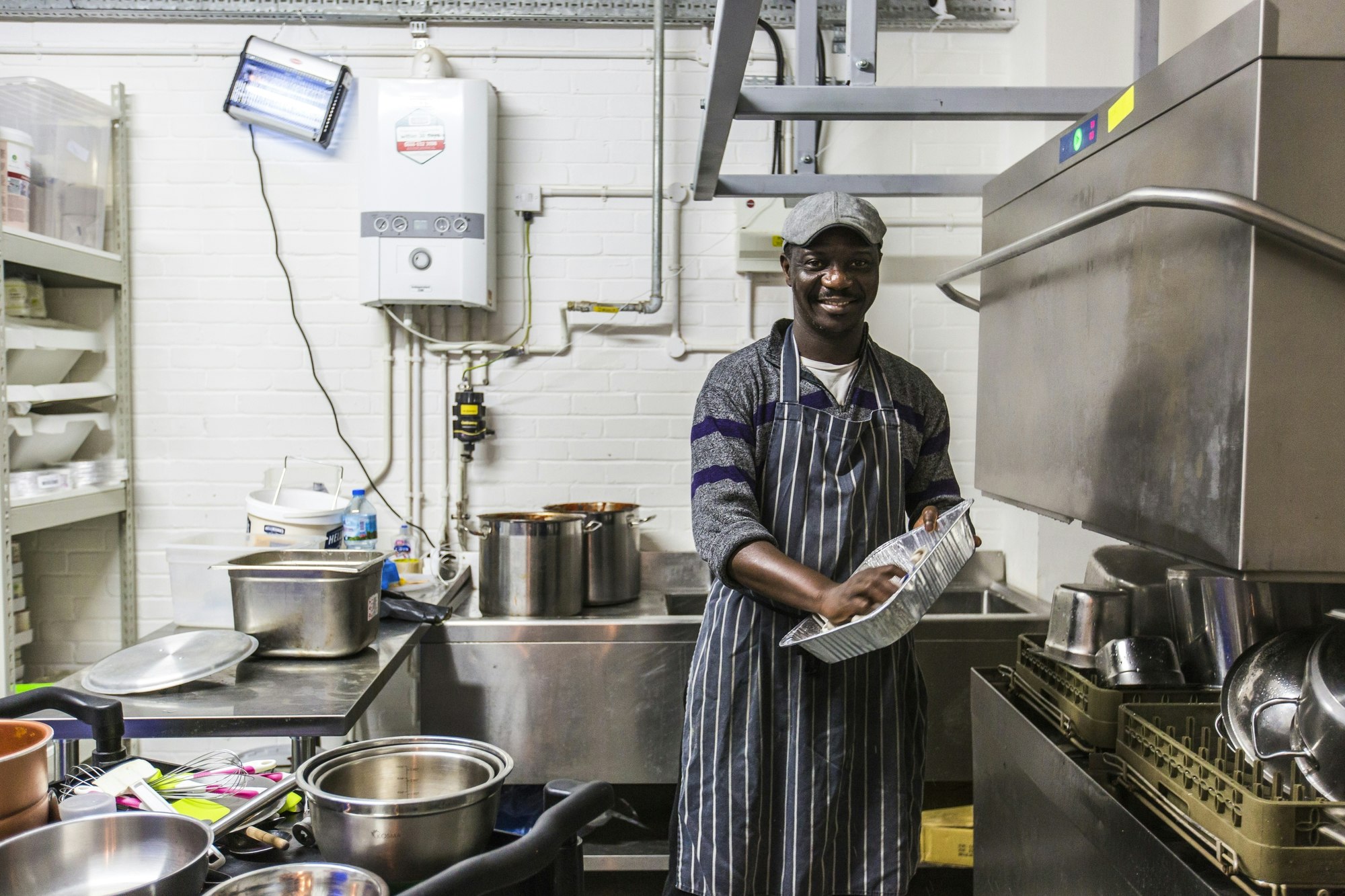 Photo of Karma Kitchen porter Bright inside the rental kitchen space.