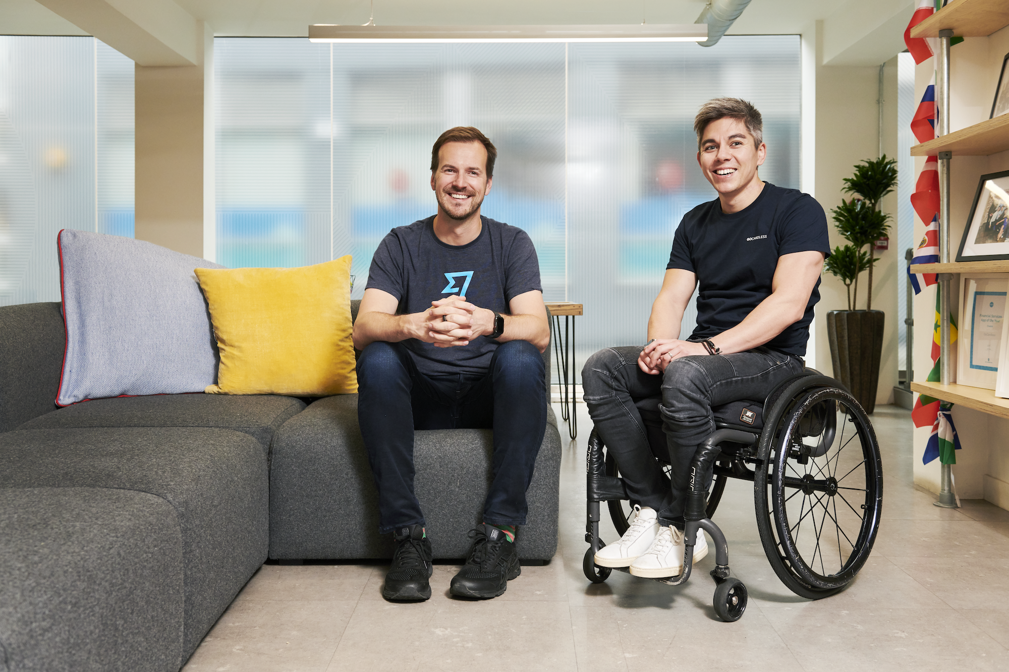 Photo of Transferwise founder Taavet Hinrikus with GoCardless founder Hiroki Takeuchi.