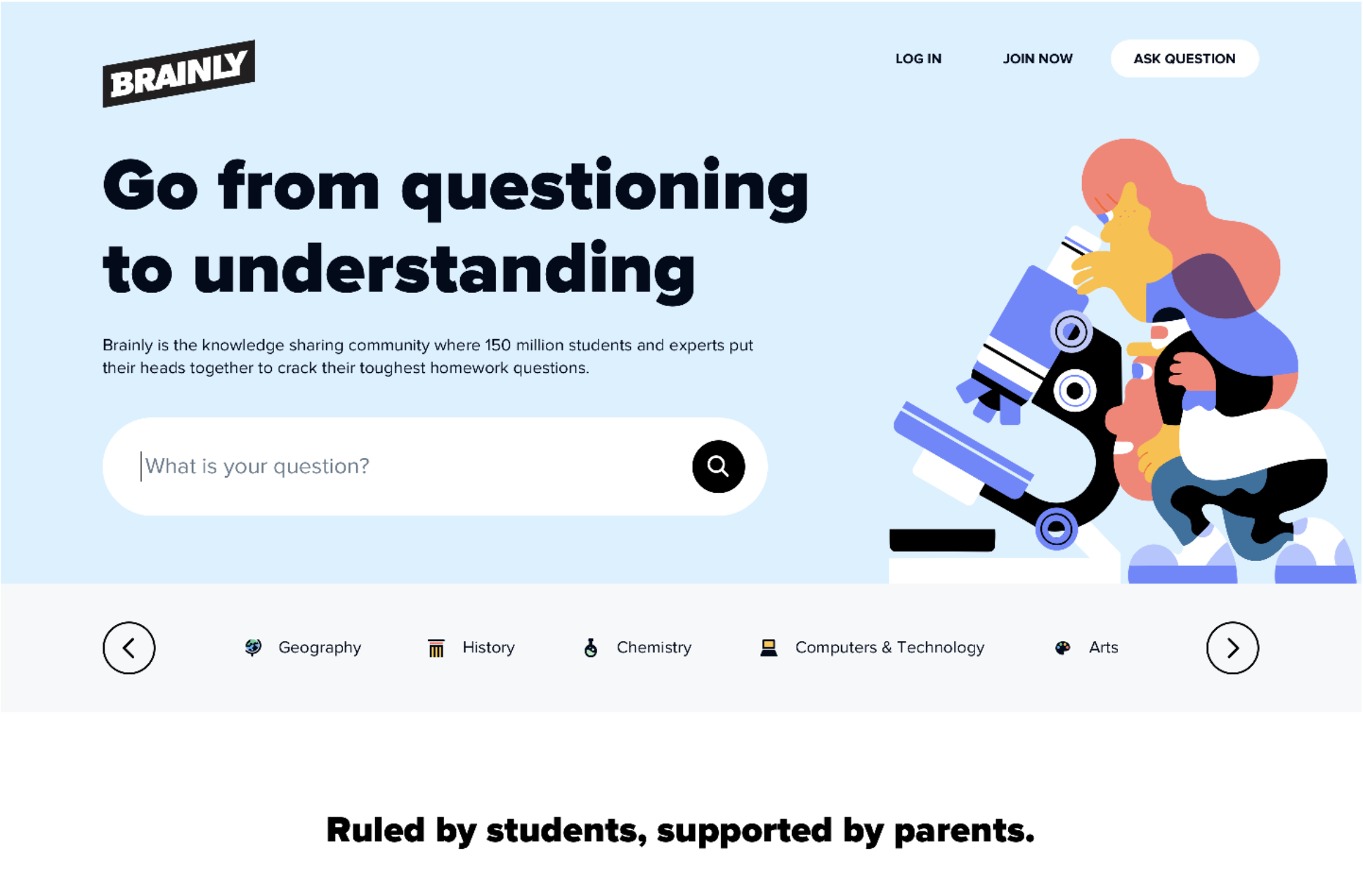 picture of Brainly in action