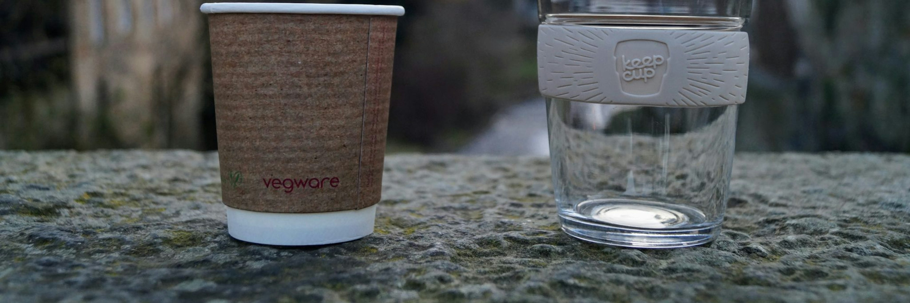 Photo of vegware and keepcup cups