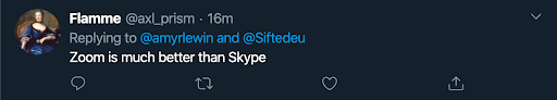 Photo of Twitter post on video call services Zoom and Skype