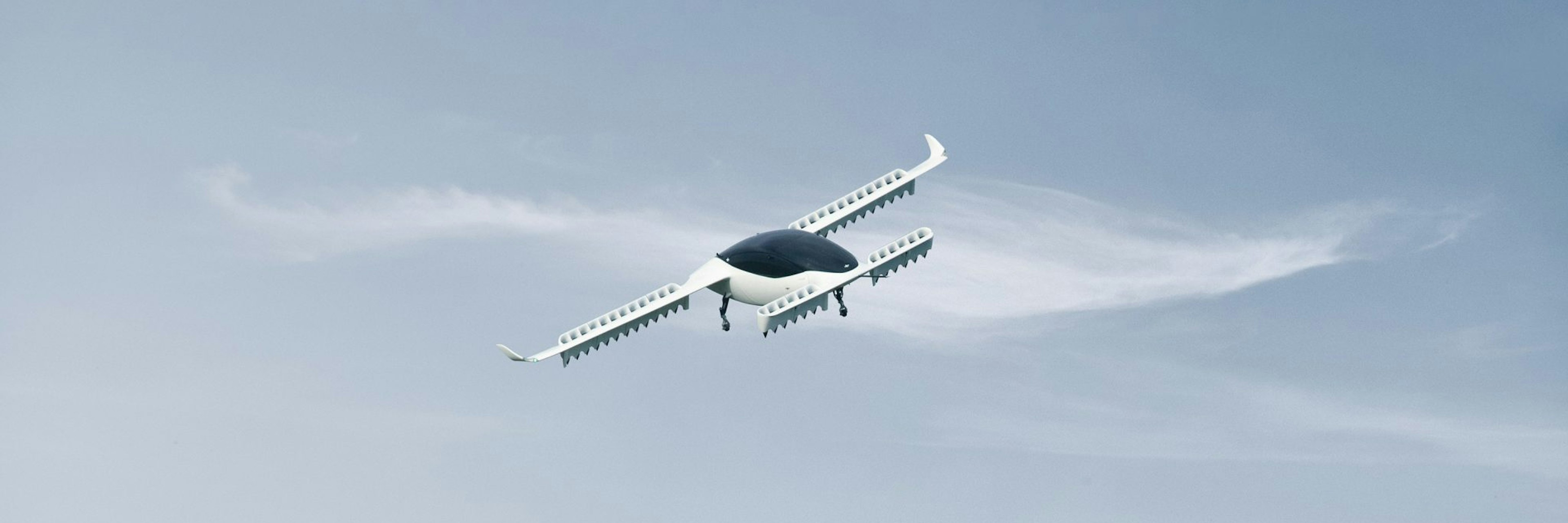 Image of Lilium Jet prototype plane flying