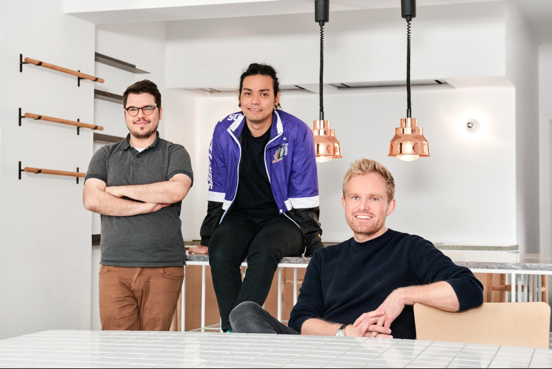 Photo of Choco cofounders: Julian Hammer, Rogério Da Silva Yokomizo, Daniel Khachab