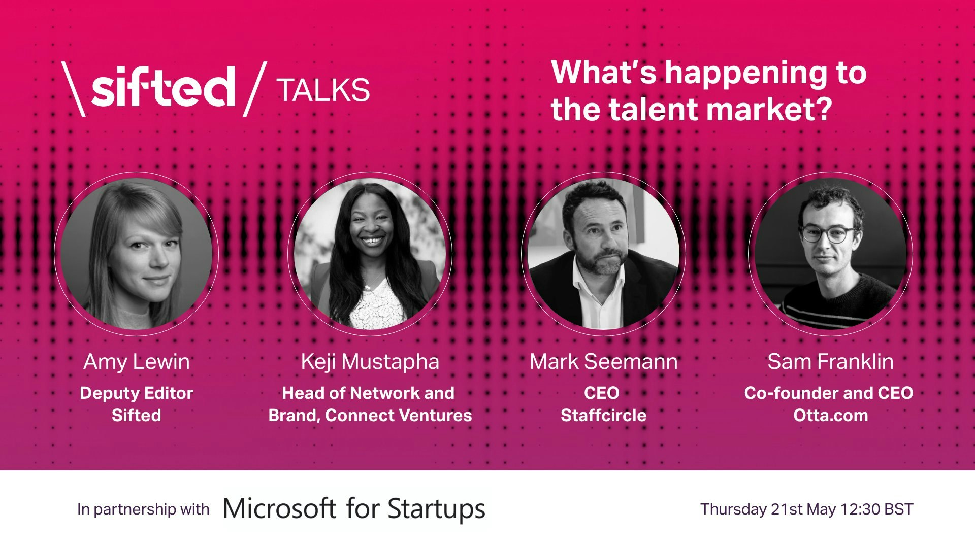promotional poster for sifted talks talent webinar