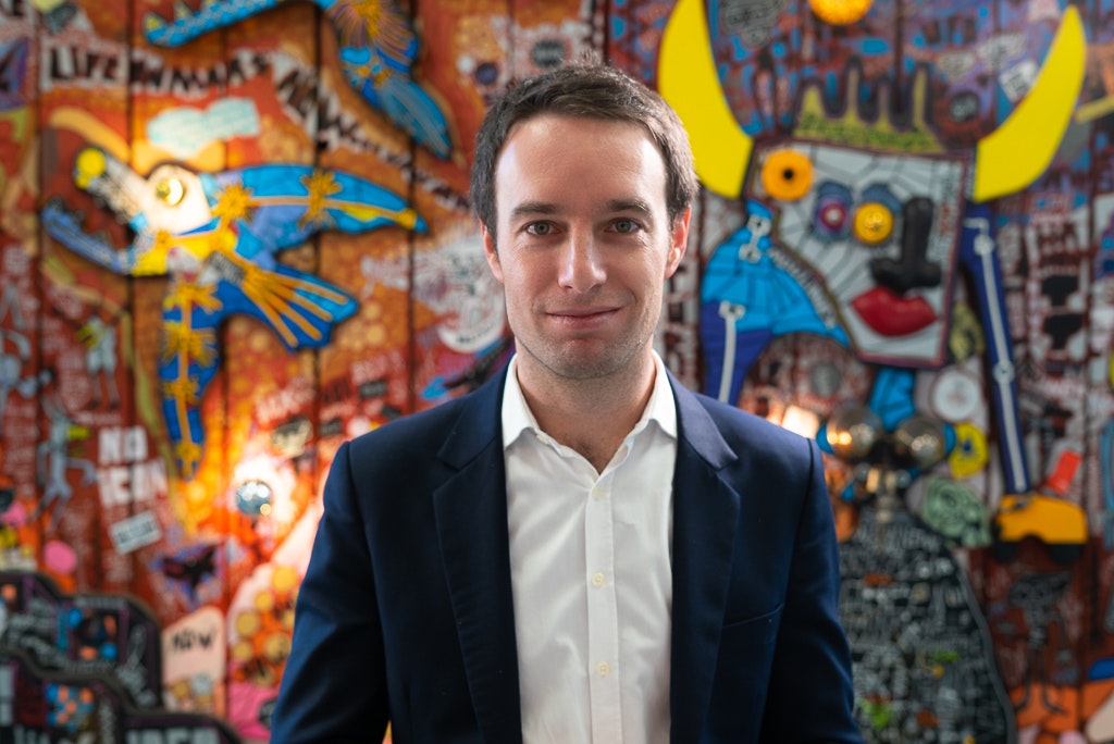 A portrait of Matthieu Somekh, who runs startups campus Zebox in Marseille
