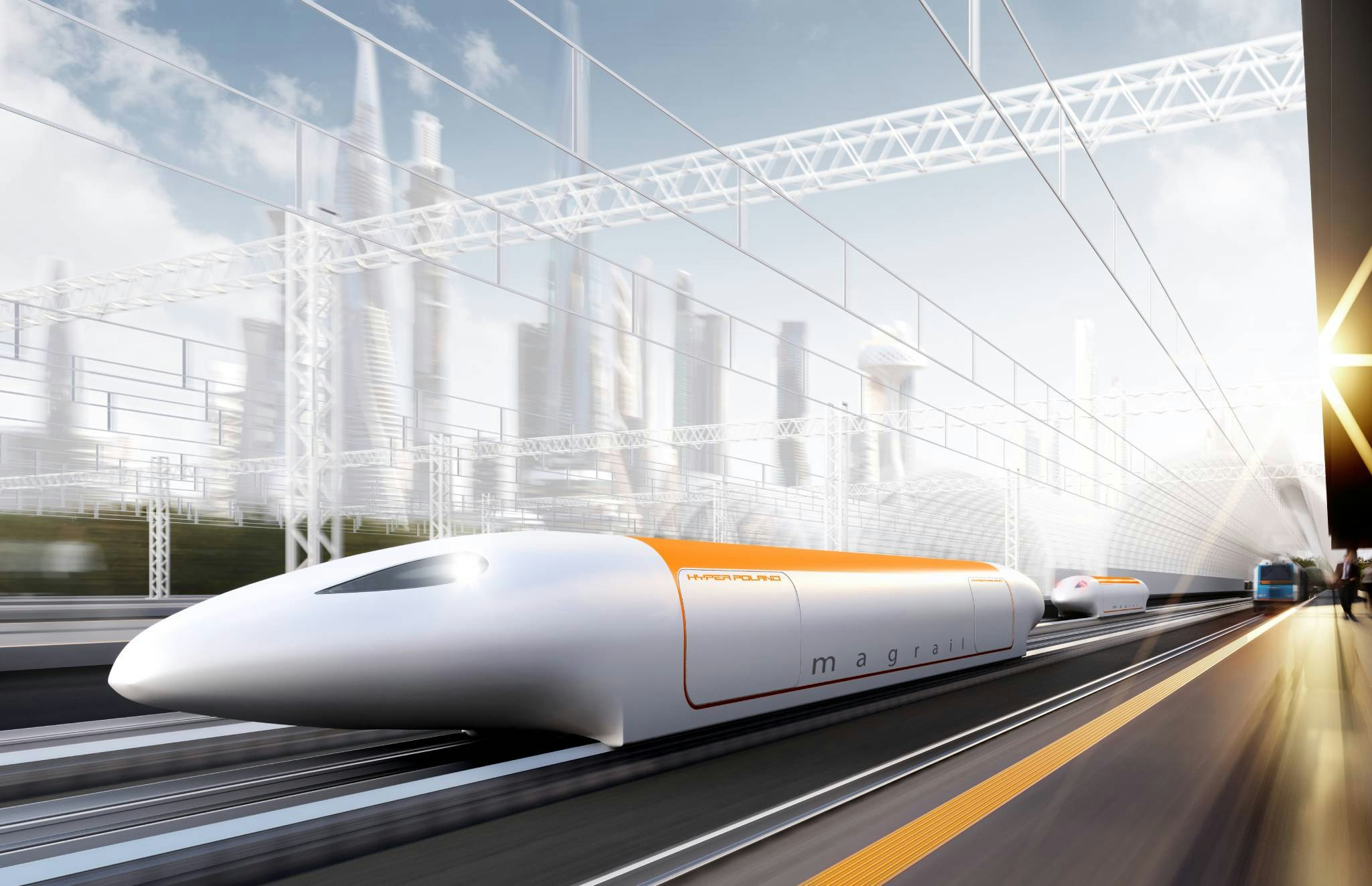 Render of Hyper Poland hyperloop concept