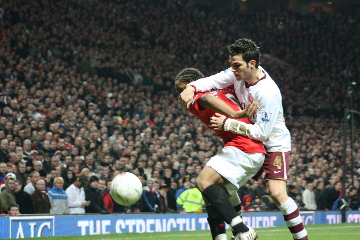 Cesc Fabregas tackling Anderson