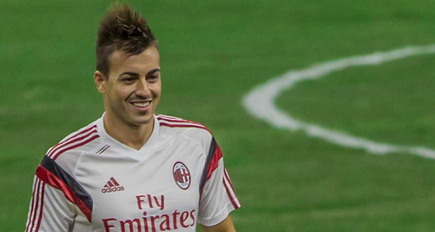 Stephan El Shaarawy playing for AC Milan in 2014