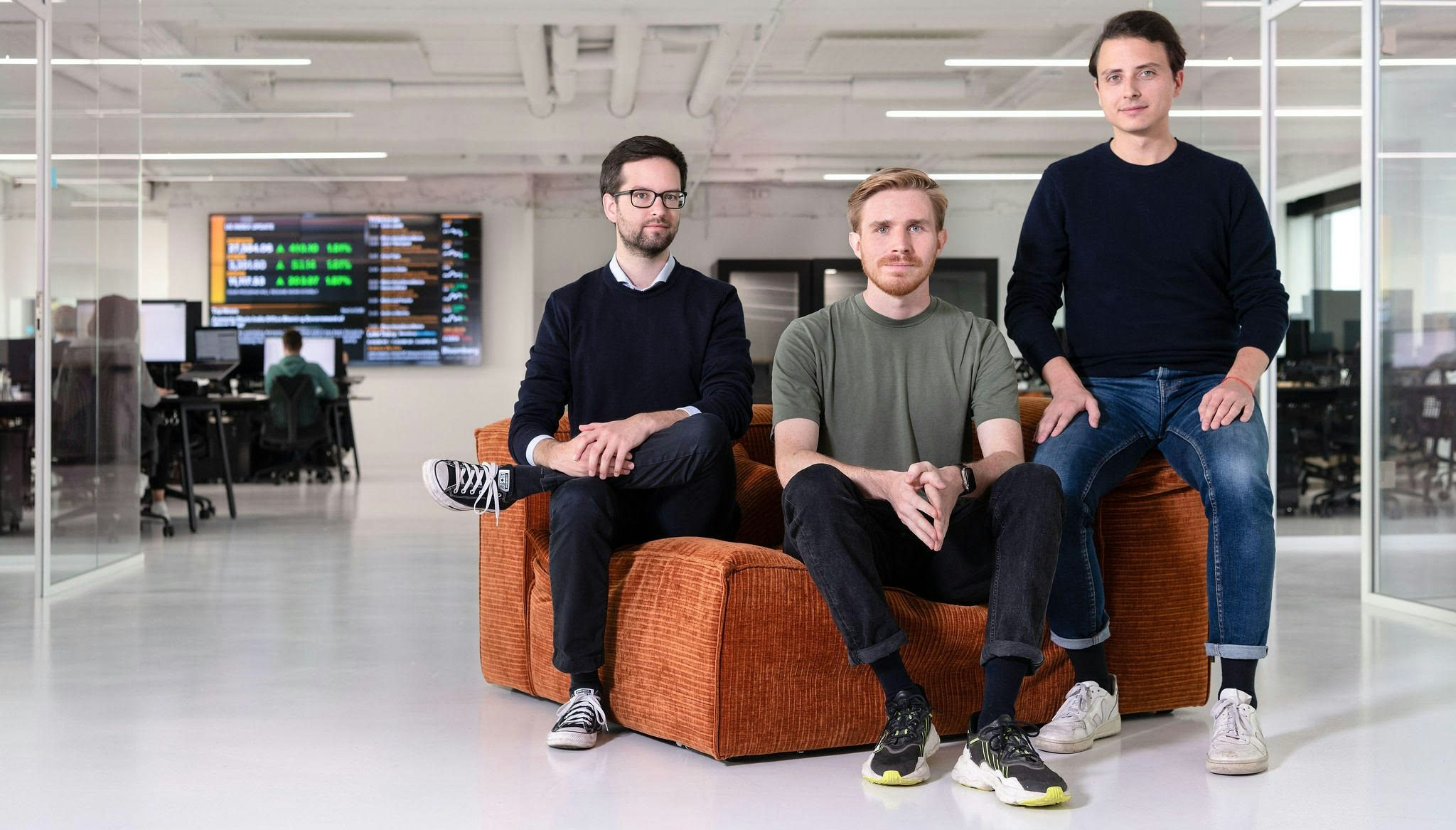 Trade Republic's cofounders, with Christian Hecker on the right