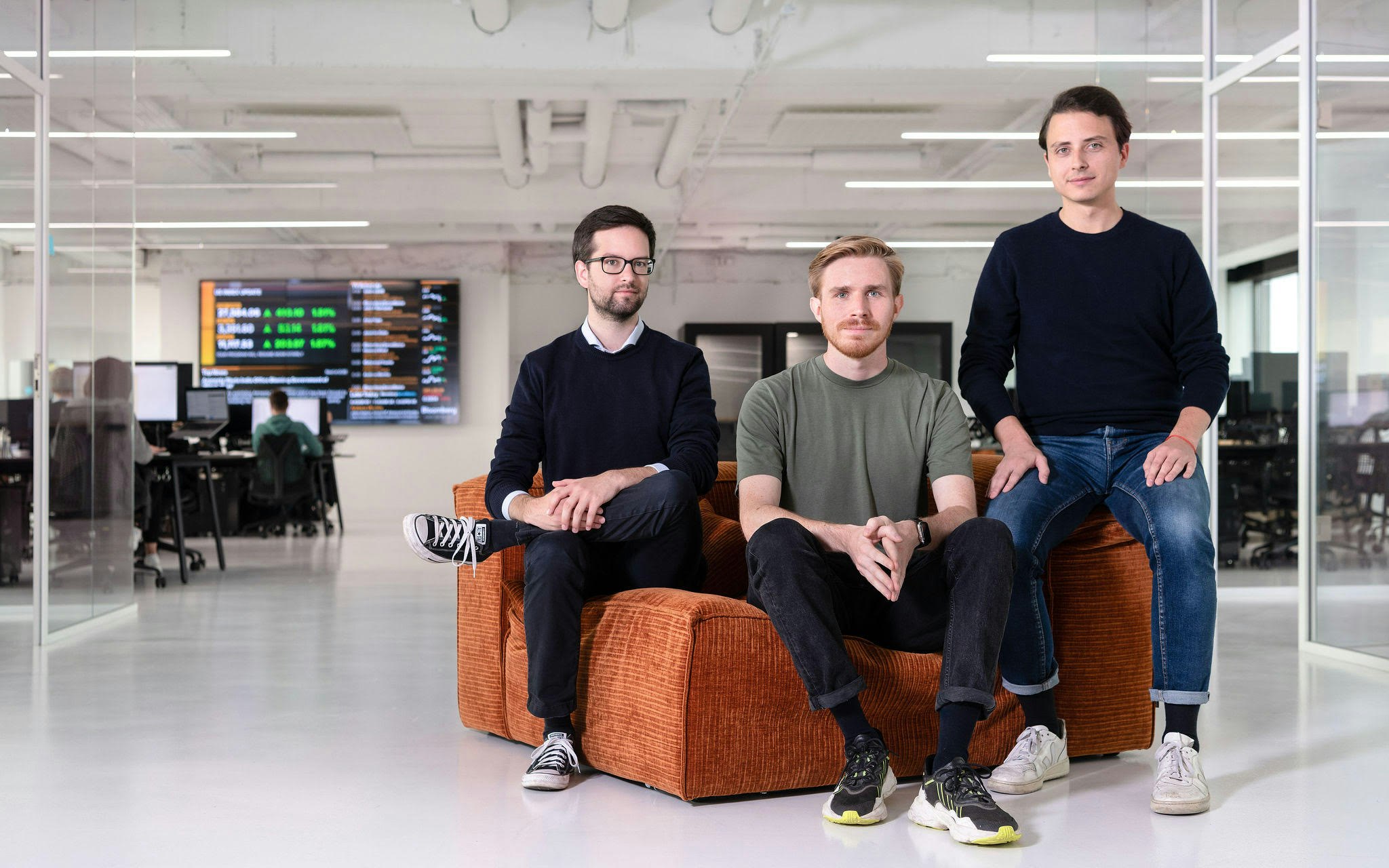 Trade Republic's cofounders, with Christian Hecker on the right