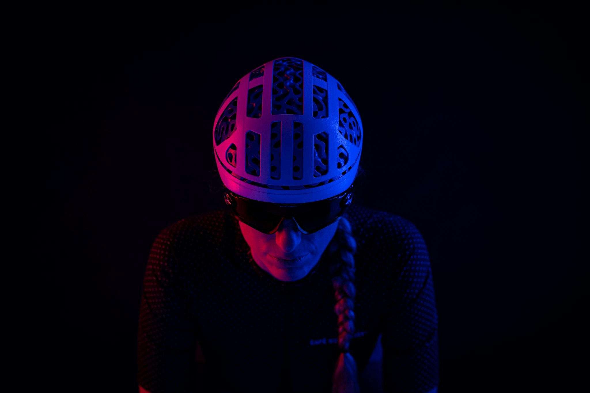 A bike helmet designed by Hyperganics.