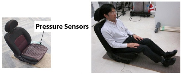 Japanese butt-sensing car seat