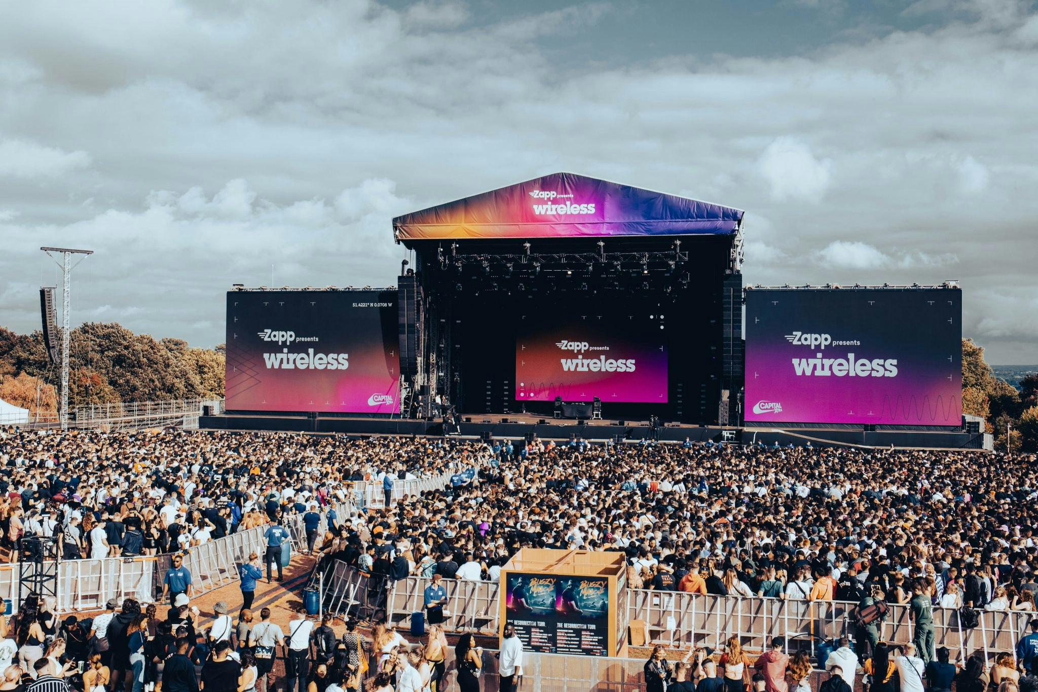 Zapp logo on the main stage at Wireless festival