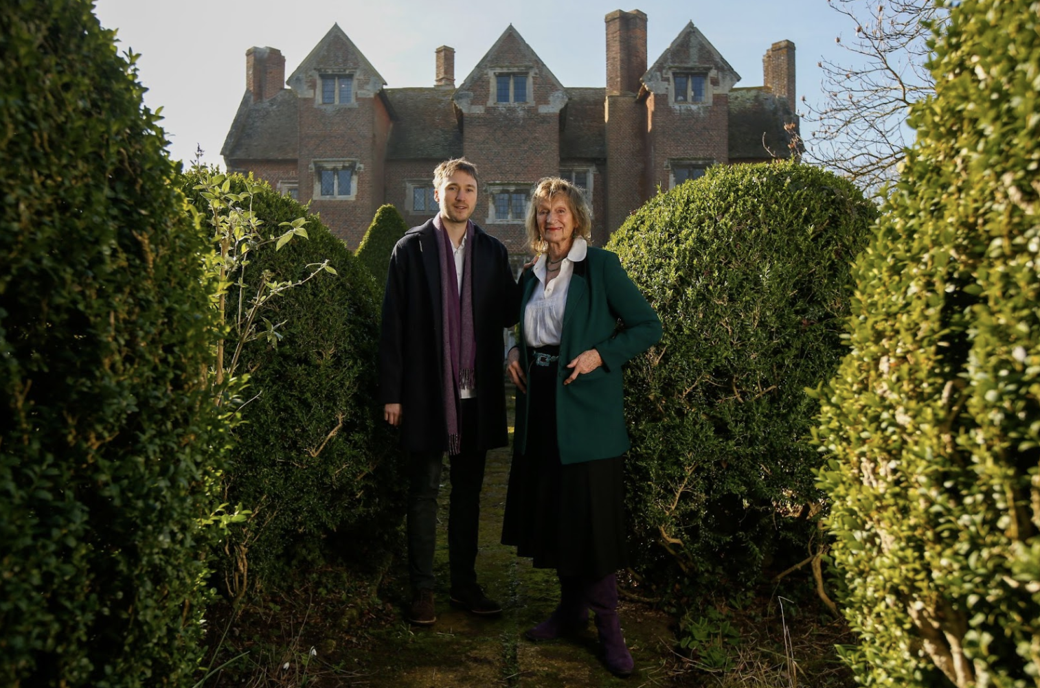 Amanda Feilding and her son, Cosmo Feilding-Mellen in Blakely House