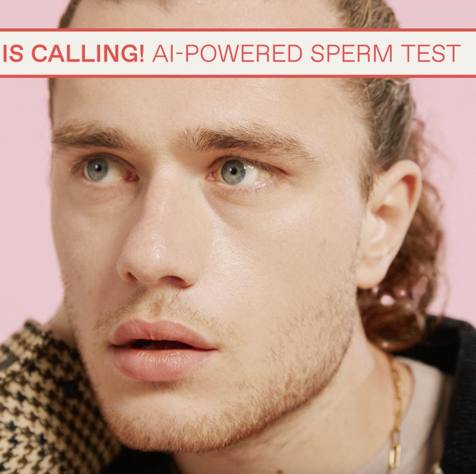 Screenshot from one of Mojo's banned Facebook adverts. Text reads &quot;London is calling! AI-powered sperm test&quot;