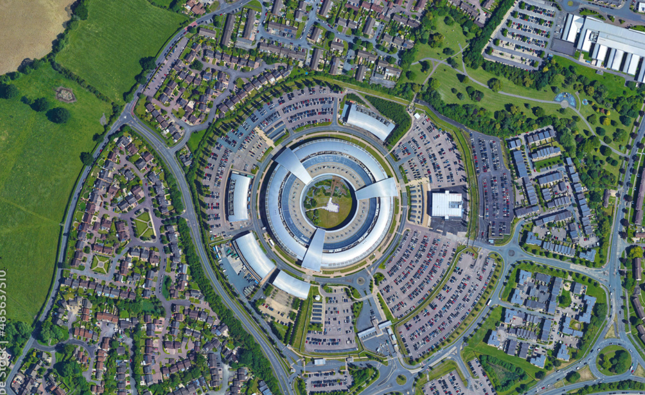 GCHQ's doughnut in Cheltenham, England