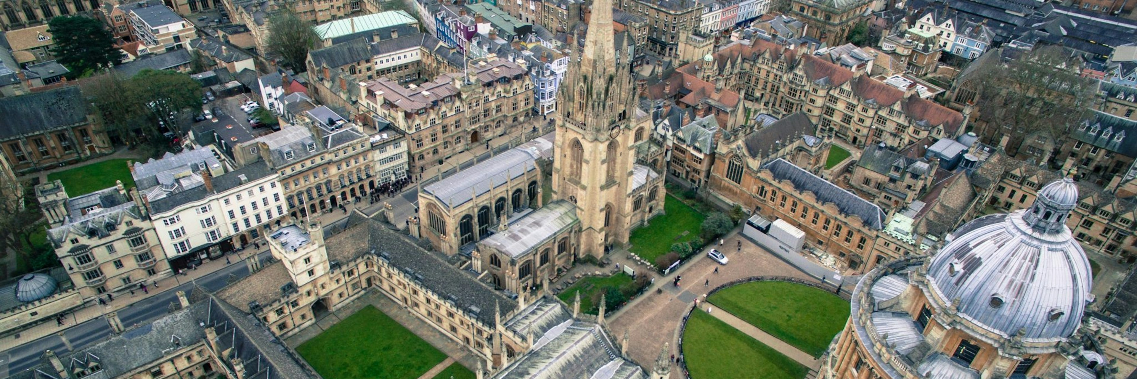 University of Oxford from a drone