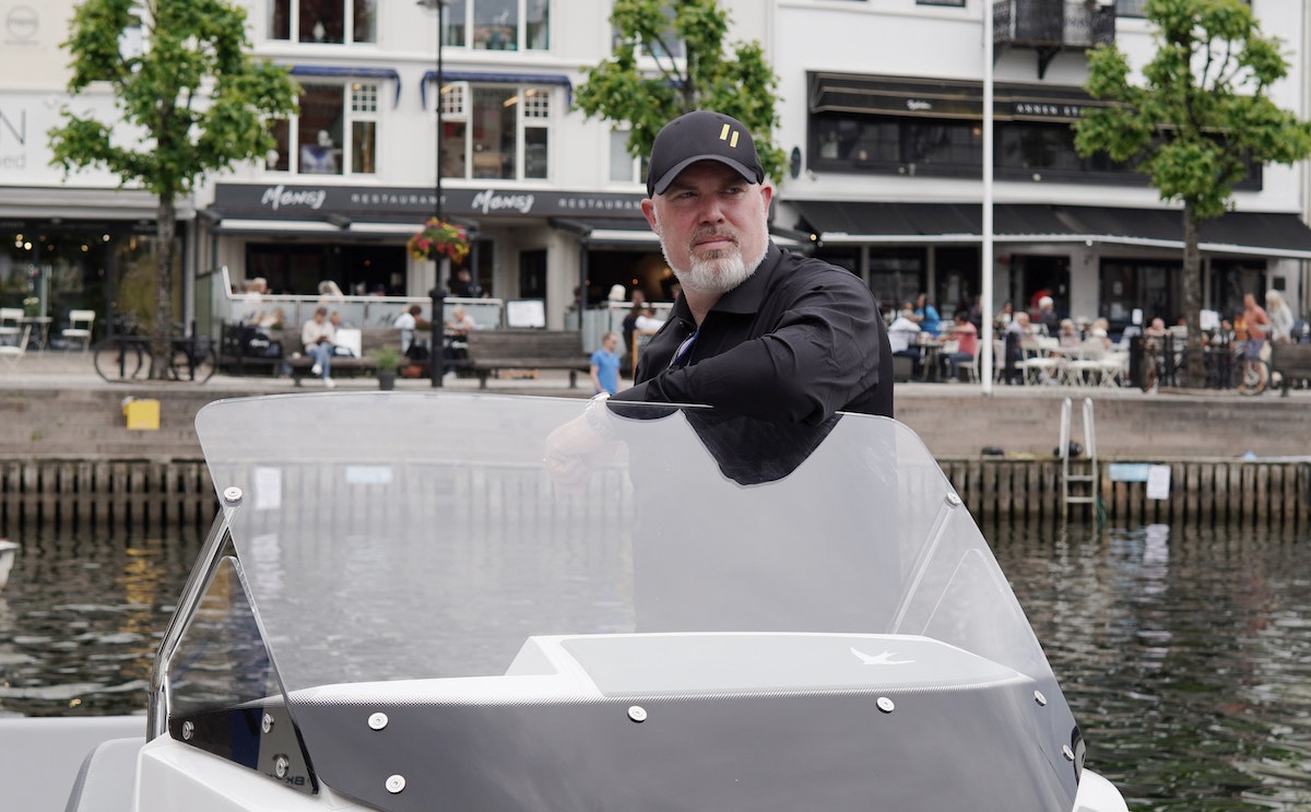 Leif A Stavøstrand, the founder of Norwegian electric boat startup Evoy