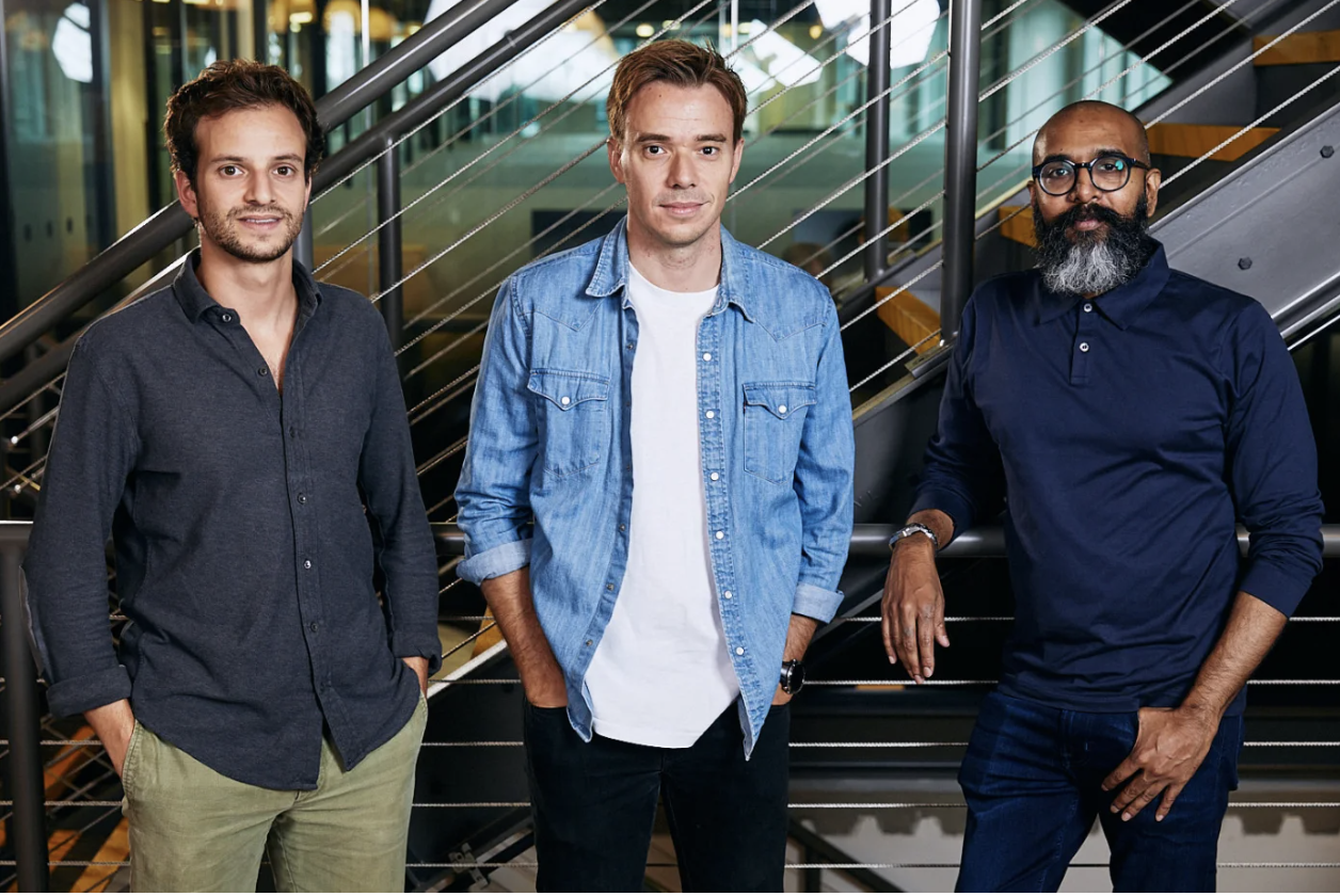 David de Picciotto, Thomas Lucas and Andre Mohamed, cofounders of Pledge