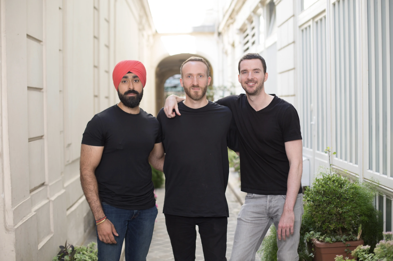 An image of Harjas Singh, former Revolut employee, with his Shares cofounders