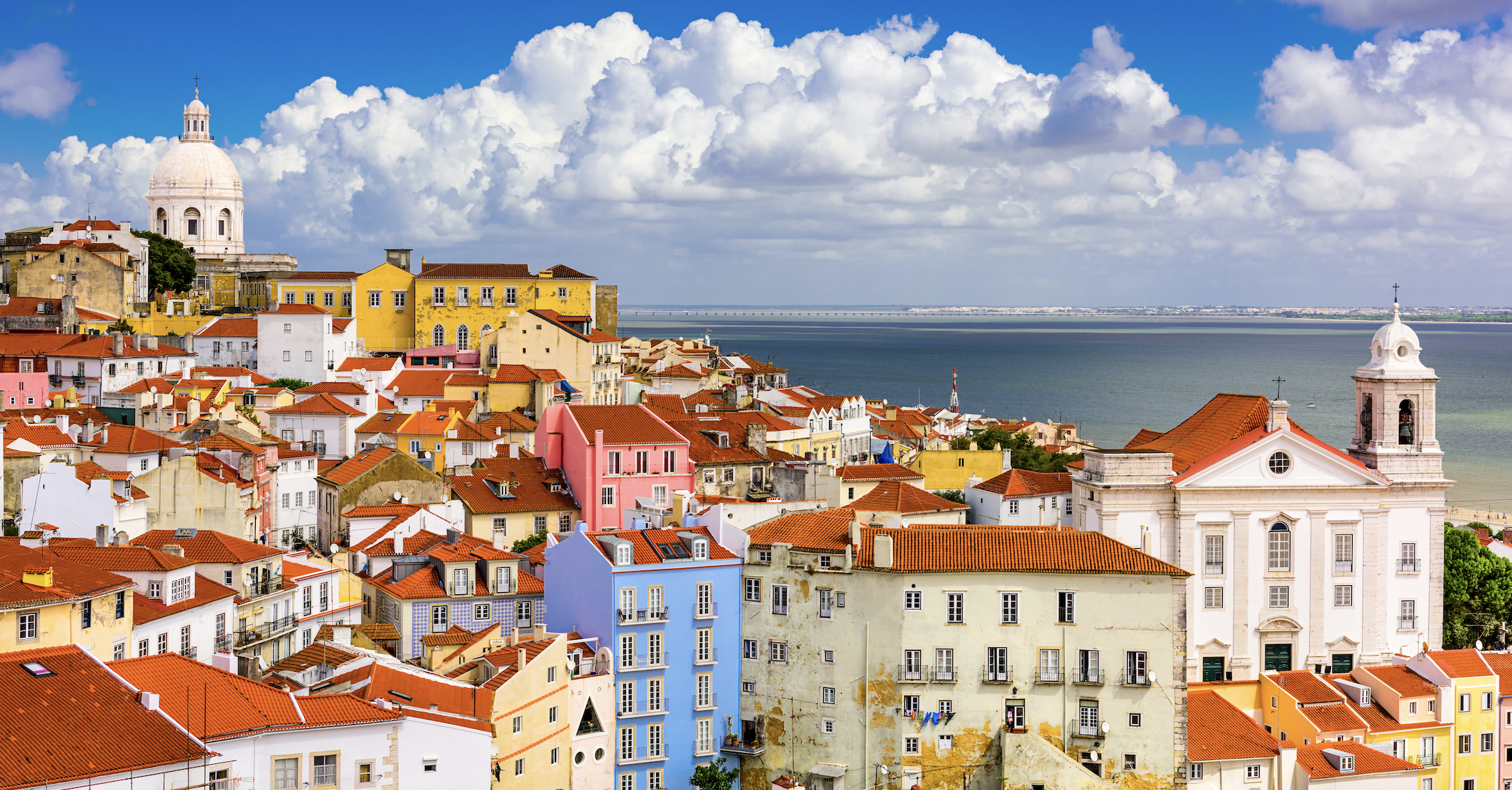 An image of houses in Lisbon, Portugal, which offers one of Europe's many digital nomad visas