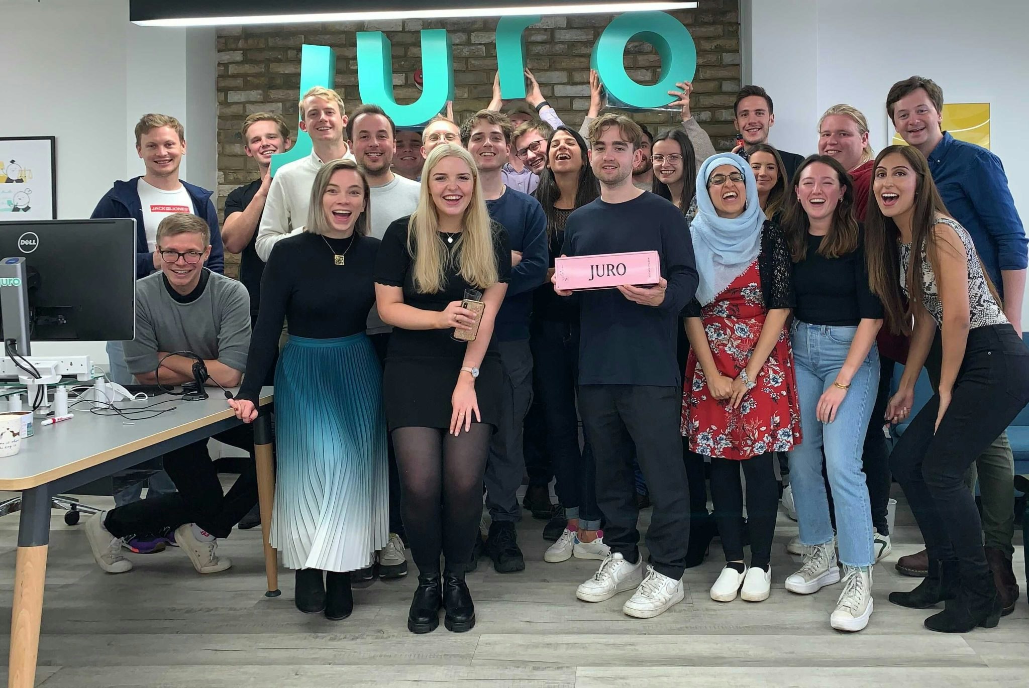A group photo of the team at contract automation startup Juro