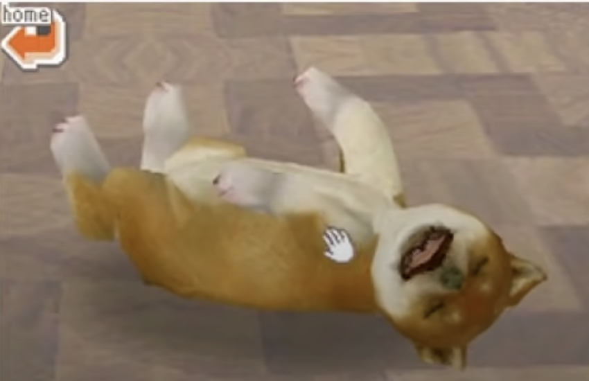 Screenshot showing the game Nintendogs